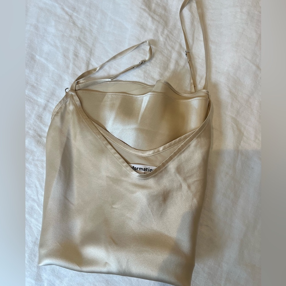 Champagne reformation silk tank